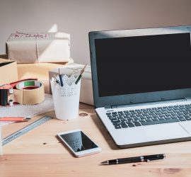 Startup Small Business Entrepreneur Desk At Home, Online Busines